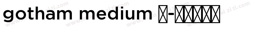 gotham medium 粗字体转换